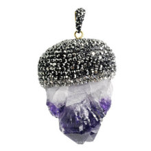 Fashion Natural Gemstone Amethyst Pendant Jewelry